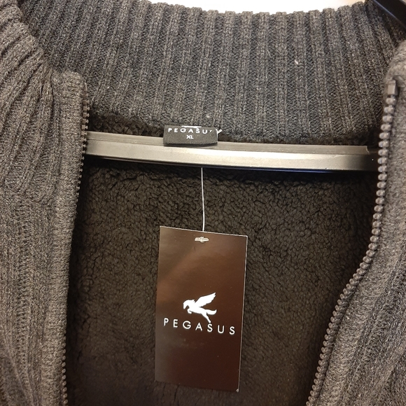 Pegasus thick zip up Jumper XL men grey - Picture 5 of 7